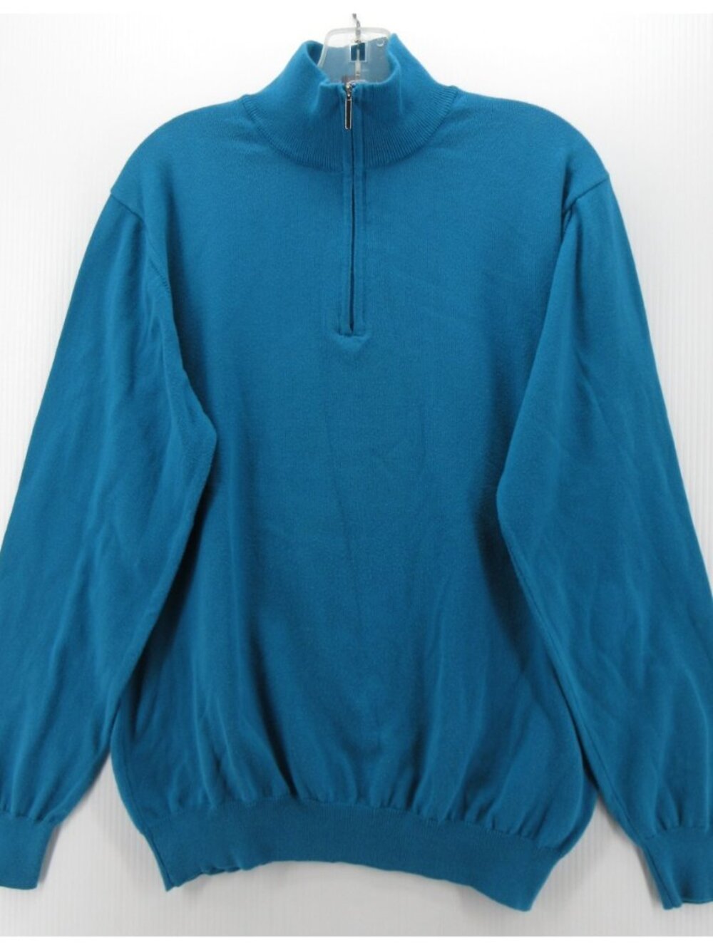 Paul Stuart Sweater XL (Large) Pullover 1/4 Zip Preppy Mock Neck Italy*